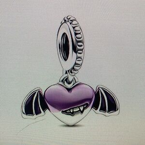 Pandora Purple Bat Wing Heart Charm